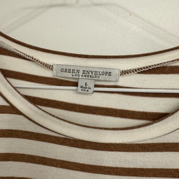 Green Envelope Striped Tee - Picture 2 of 2